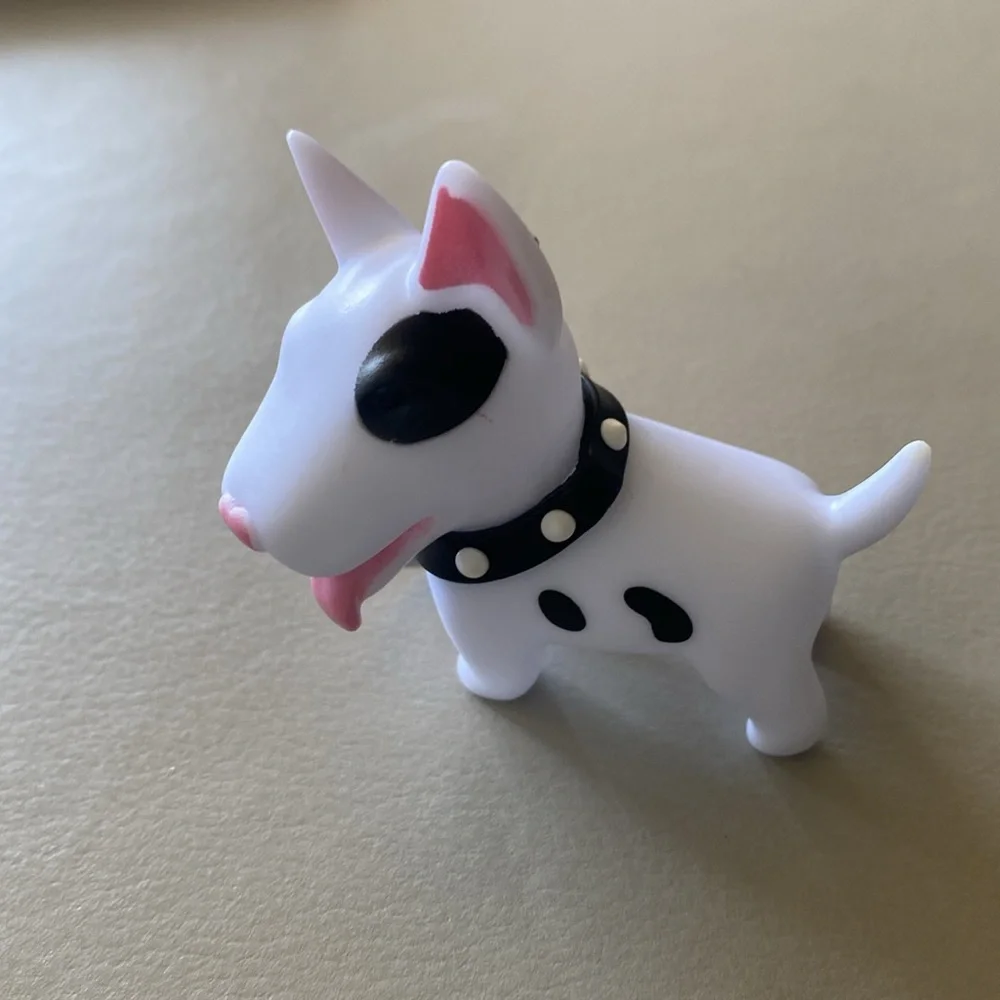 Bull Terrier Keychain with Black Collar